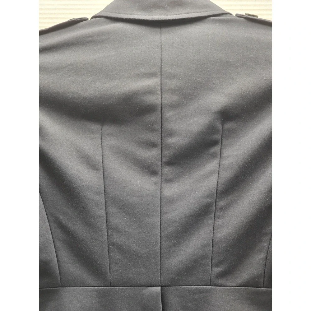 ANN TAYLOR Single‎ Breasted Blazer Womens 2P Lapel Neck Long Sleeve Buckle Blue